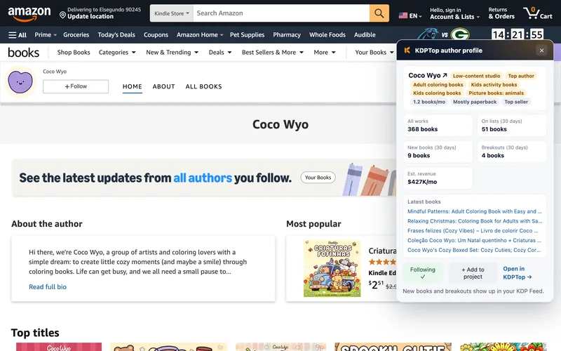 Author pages & jump-offs